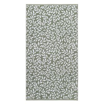 Caro Home Sage Mist Leaf Pattern Bath Towel