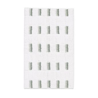 Caro Home Devon Sage Mist Textured Bath Rug