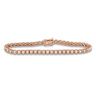 10k Rose Gold 1 1/3Carat T.W. Diamond Bracelet