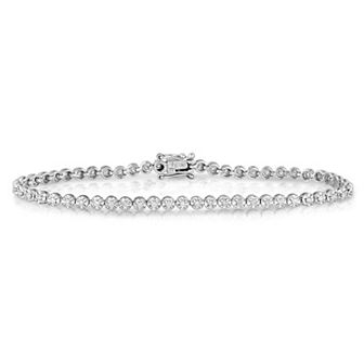 10k White Gold 1/2 Carat T.W. Diamond Bracelet