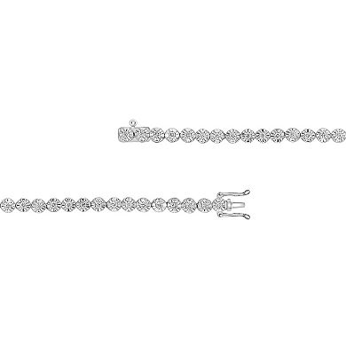 10k White Gold 1/2 Carat T.W. Diamond Bracelet