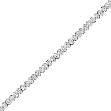 10k White Gold 1 Carat T.W. Diamond Bracelet