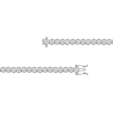 10k White Gold 1 Carat T.W. Diamond Bracelet