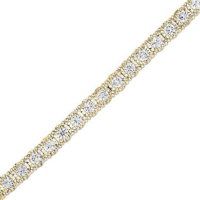 14k Gold 1 Carat T.W. Diamond Bracelet