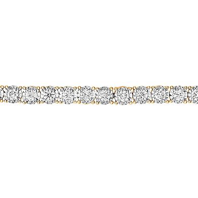 14k Gold 1 Carat T.W. Diamond Bracelet