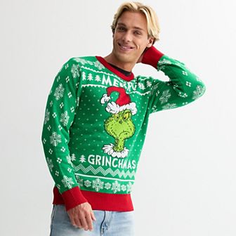 Men's Dr. Seuss The Grinch "Merry Grinchmas" Graphic Sweater