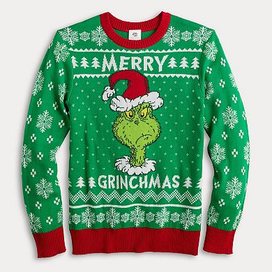 Men's Dr. Seuss The Grinch "Merry Grinchmas" Graphic Sweater