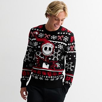 Disney's Nightmare Before Christmas Jack Skellington Men's “Jolly Jack” Holiday Sweater