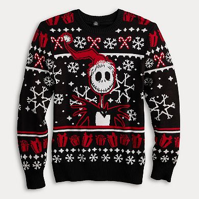 Disney's Nightmare Before Christmas Jack Skellington Men's “Jolly Jack” Holiday Sweater