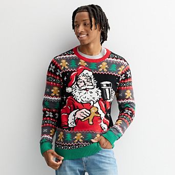 Men's Santa Clause with Cookies Christmas Sweater