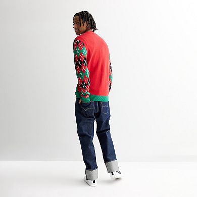 Men's "Tees The Season" Golfing Santa Clause Christmas Sweater