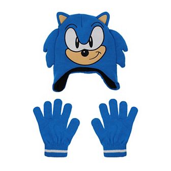 Boys 4-20 Sonic the Hedgehog 2 pc Hat & Gloves Set