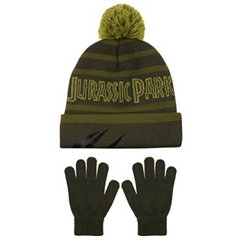 Boys 4-20 Jurassic Park 2 pc Hat & Gloves Set