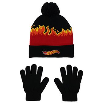Boys' Hot Wheels 2 pc Beanie & Gloves Set