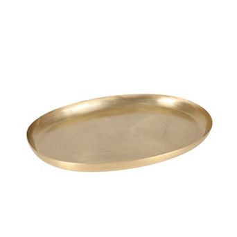 Mingle & Co. Oval Gold Finish Serving Tray