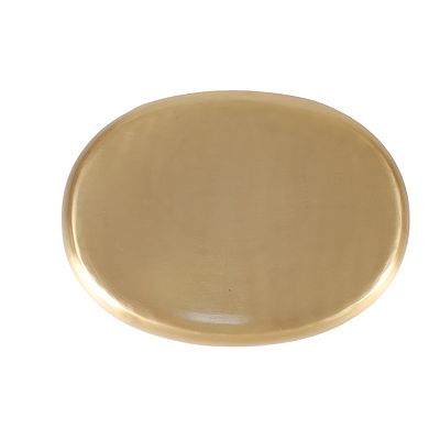 Mingle & Co. Oval Gold Finish Serving Tray