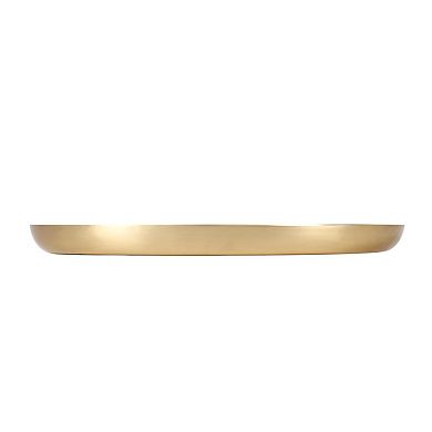 Mingle & Co. Oval Gold Finish Serving Tray