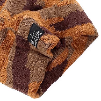 Boys 4-7x Igloos Built Woodland Camo Knit Cuff Cap Beanie & Magic Gloves Set