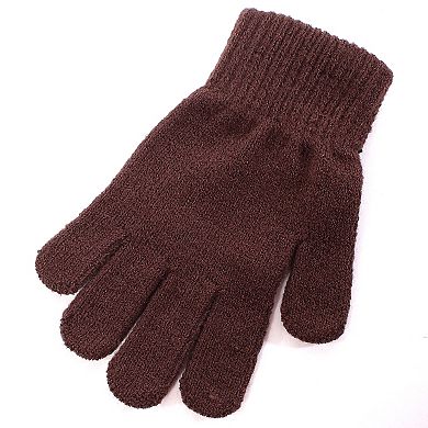 Boys 4-7x Igloos Built Woodland Camo Knit Cuff Cap Beanie & Magic Gloves Set