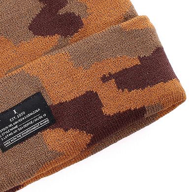 Boys 4-7x Igloos Built Woodland Camo Knit Cuff Cap Beanie & Magic Gloves Set
