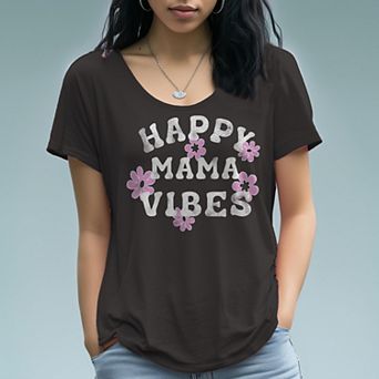 Women's Happy Mama Vibes Graphic Tee
