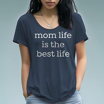 Women's Mom Life Is The Best Life Graphic Graphic Tee