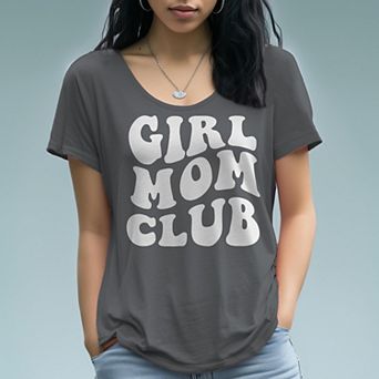 Women's Girl Mom Club Graphic Tee