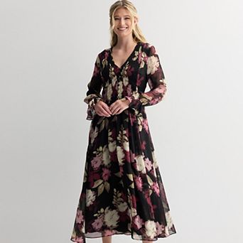 Women's Taylor Smocked Front V-Neck Maxi Dress