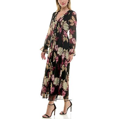 Women's Taylor Smocked Front V-Neck Maxi Dress