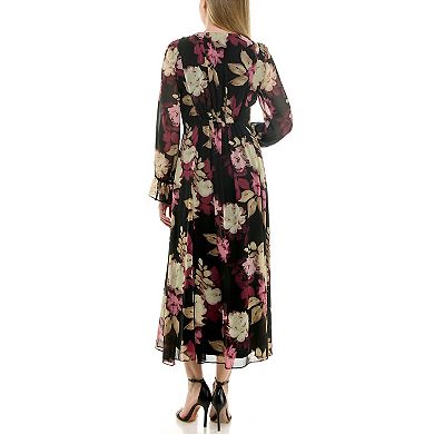 Women's Taylor Smocked Front V-Neck Maxi Dress