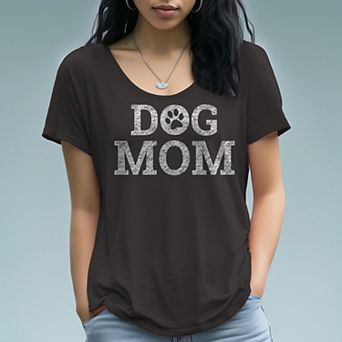 Women's Regular Dog Mom Graphic Graphic Tee