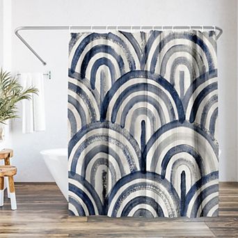 Americanflat Blue Abstract Shower Curtain