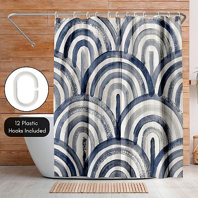 Americanflat Blue Abstract Shower Curtain