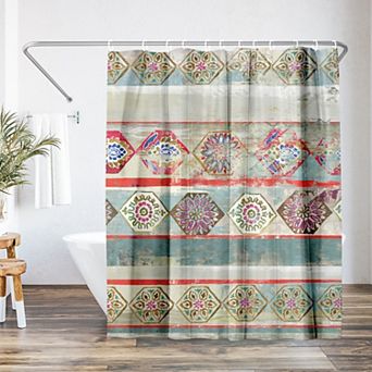 Americanflat Green Boho Shower Curtain