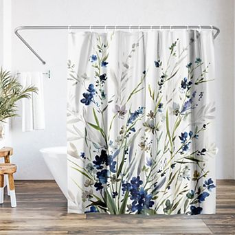 Americanflat Floral Lavender Shower Curtain