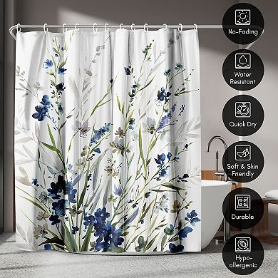 Americanflat Floral Lavender Shower Curtain