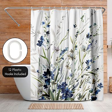 Americanflat Floral Lavender Shower Curtain