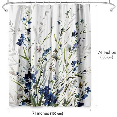 Americanflat Floral Lavender Shower Curtain