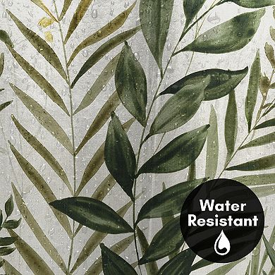 Americanflat Green Floral Shower Curtain