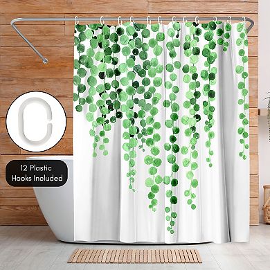 Americanflat Minimalist Floral Shower Curtain