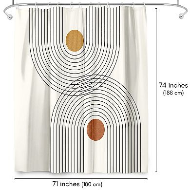 Americanflat Boho Geometric Shower Curtain