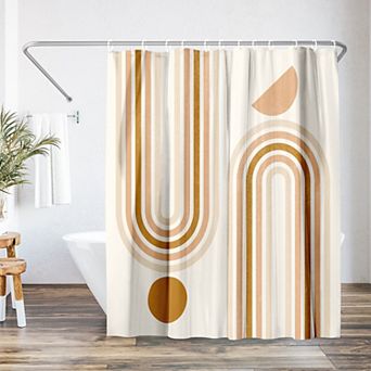 Americanflat Orange Boho Shower Curtain