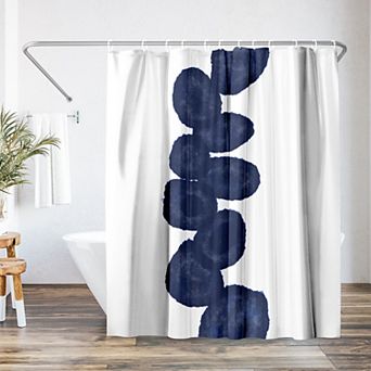 Americanflat Abstract Indigo Vine Shower Curtain