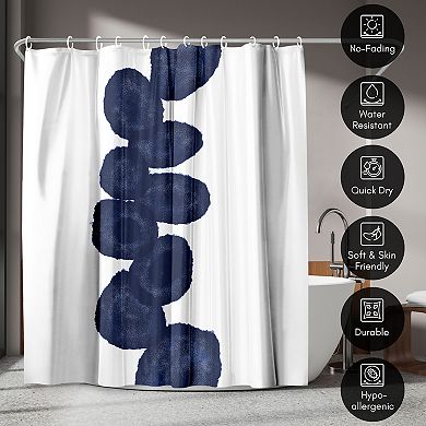 Americanflat Abstract Indigo Vine Shower Curtain