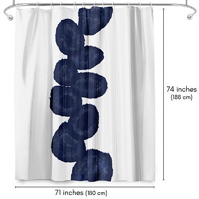 Americanflat Abstract Indigo Vine Shower Curtain