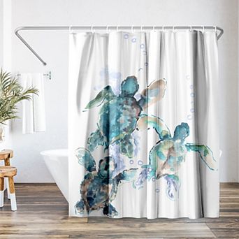 Americanflat Coastal Aqua Shower Curtain