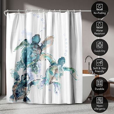 Americanflat Coastal Aqua Shower Curtain