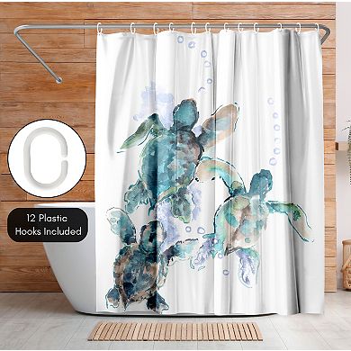 Americanflat Coastal Aqua Shower Curtain