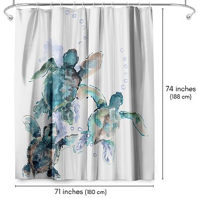 Americanflat Coastal Aqua Shower Curtain