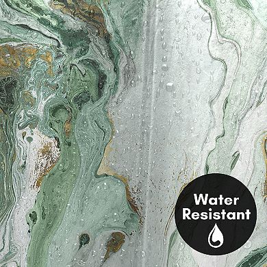 Americanflat Abstract Marble Green Shower Curtain